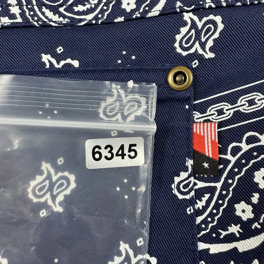 Honor The Gift Blue White Bandana Chino Men’s Short Size 36 NWOT
